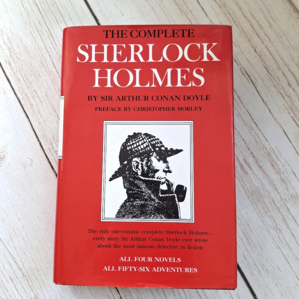Vintage 90s Sherlock Holmes Complete 4 Novels 56 Adventures Hardcover Mystery